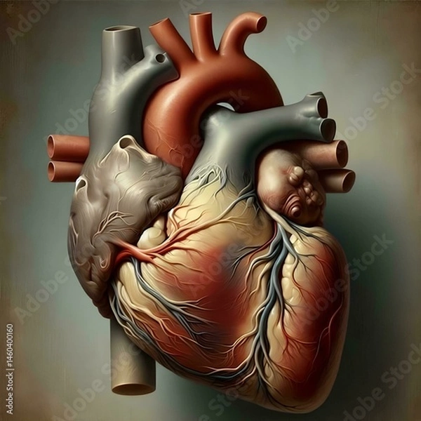 Obraz artistic image of an anatomical heart 54
