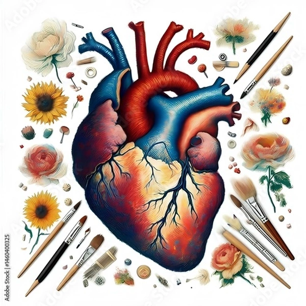 Obraz artistic image of an anatomical heart 42