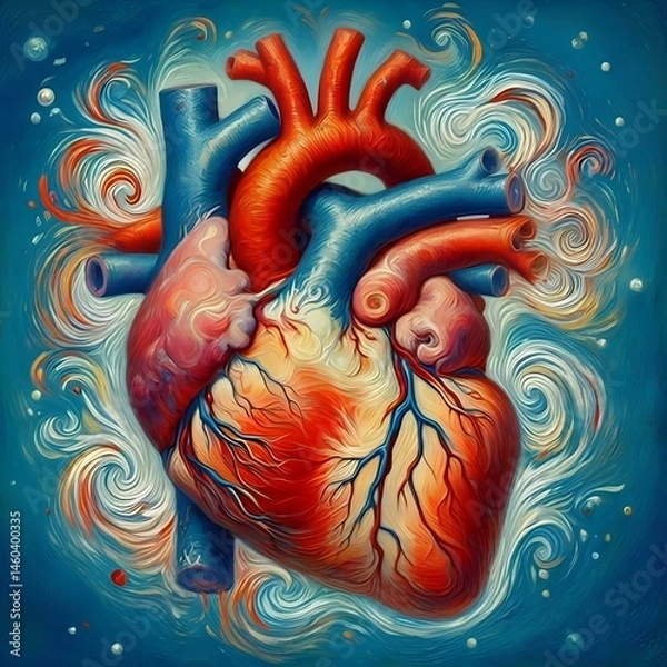 Obraz artistic image of an anatomical heart 41
