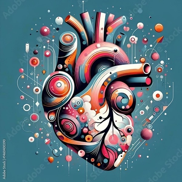 Obraz artistic image of an anatomical heart 38