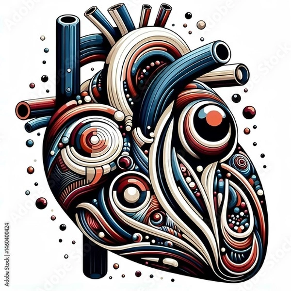 Obraz artistic image of an anatomical heart 36