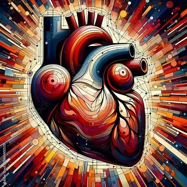 Obraz artistic image of an anatomical heart 30