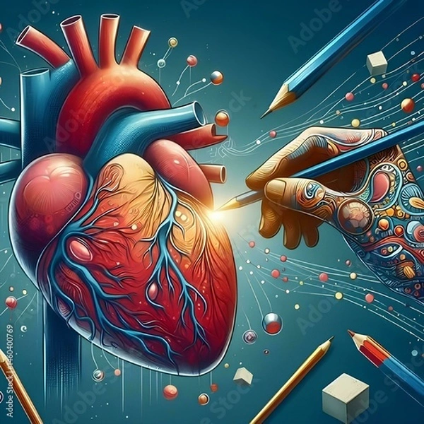 Obraz artistic image of an anatomical heart 13