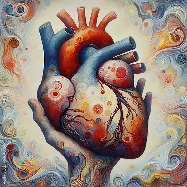 Obraz artistic image of an anatomical heart 9
