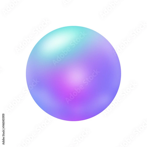 Fototapeta Pearly purple circle shape isolated, PNG, transparent
