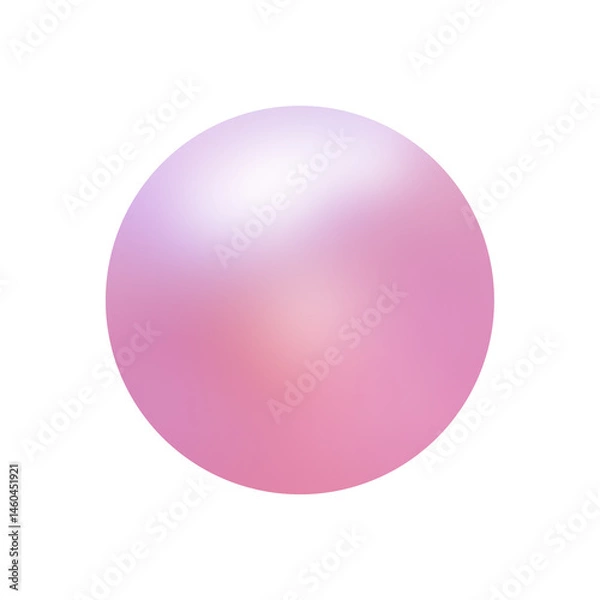 Fototapeta Pearly pink circle shape isolated, PNG, transparent