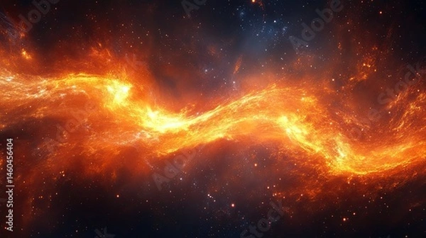 Fototapeta Dynamic light ray pattern in the galaxy symbolizing the speed force, with a sense of cosmic motion