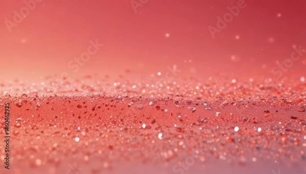 Obraz Bright coral holographic gradient, intense sparkle effect,  vivid,  gradient