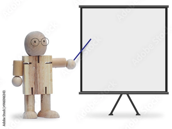 Fototapeta man with presentation