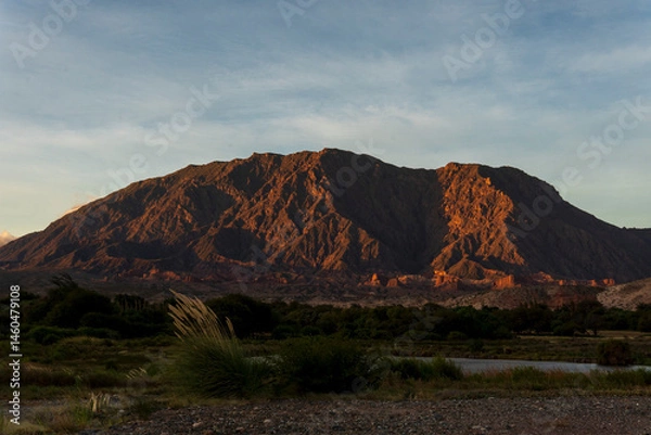 Obraz sunset over the mountains
