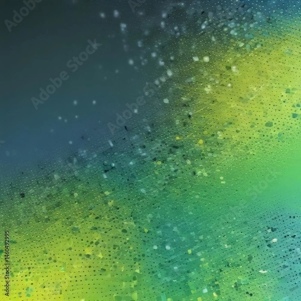 Fototapeta Abstract geometric halftone, blue, green, yellow gradient  ,  trendy,  visual,  texture