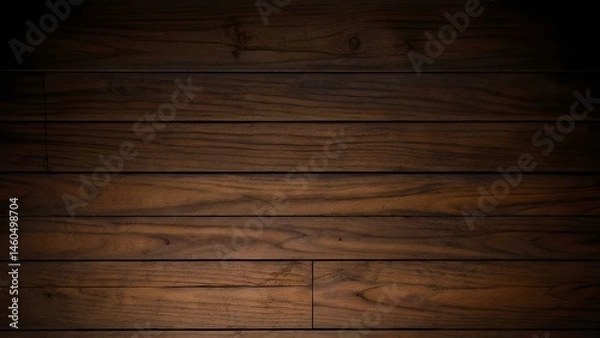 Fototapeta Dark Brown Wood Texture with Natural Grain Pattern for Rustic, Vintage, Modern Interior Design and Background Use