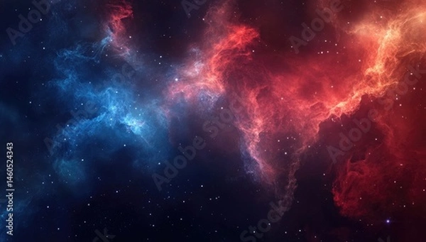 Fototapeta Cosmic nebula tapestry of vibrant colors