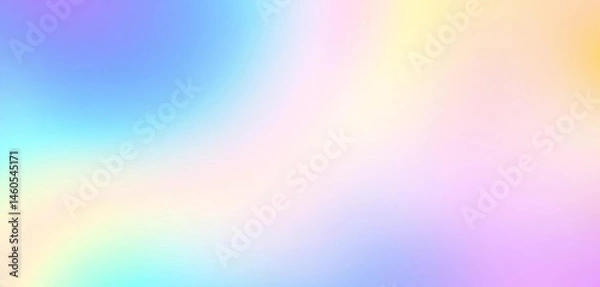 Fototapeta Dreamy pastel rainbow gradient background, soft and ethereal, light, vibrant