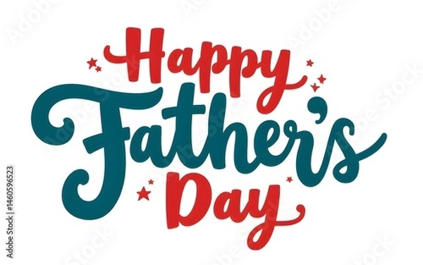 Fototapeta unique happy father day lettering. High quality
