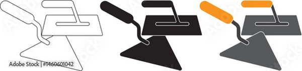 Obraz Trowel icon vector. Putty knife illustration sign. spatula symbol or logo. 