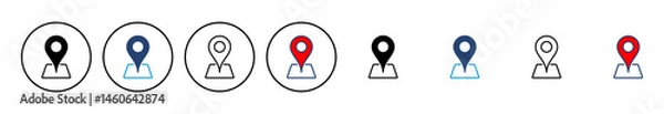 Obraz Pin icon vector. Location icon vector. destination icon. map pin