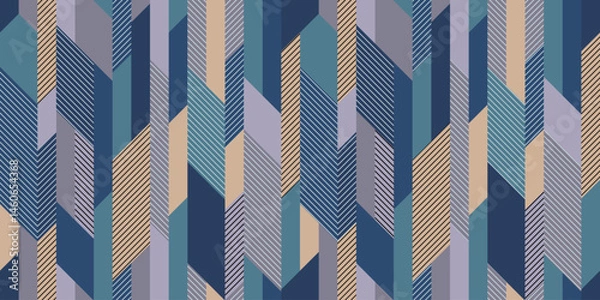 Fototapeta Geometric illustration background. Seamless pattern.Vector. 幾何学イラストパターン　背景素材
