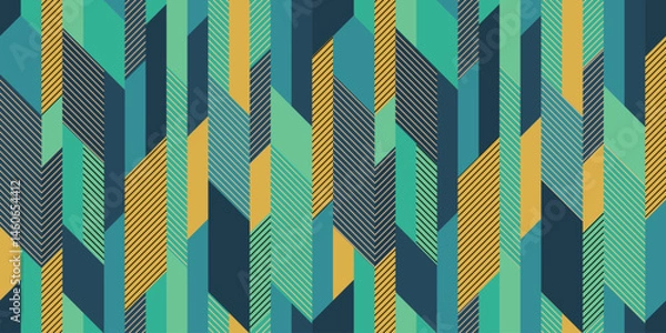 Fototapeta Geometric illustration background. Seamless pattern.Vector. 幾何学イラストパターン　背景素材
