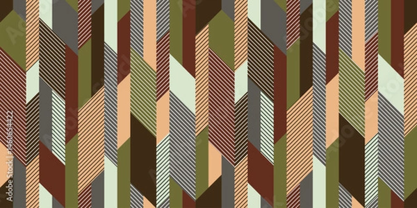 Fototapeta Geometric illustration background. Seamless pattern.Vector. 幾何学イラストパターン　背景素材
