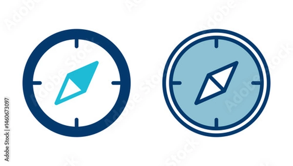 Obraz Compass icon vector isolated on white background. Compass vector icon