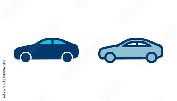 Obraz Car icon vector isolated on white background. Car icon vector.