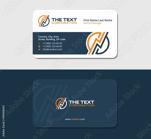 Fototapeta business card design template for an wireman