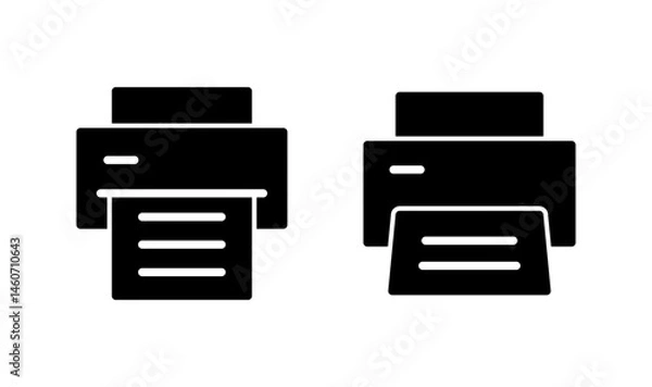 Fototapeta Print icon logo design. printer sign and symbol