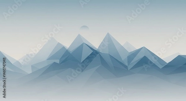 Fototapeta Geometric mountain concept in triangle form