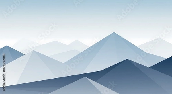 Fototapeta Geometric mountain concept in triangle form