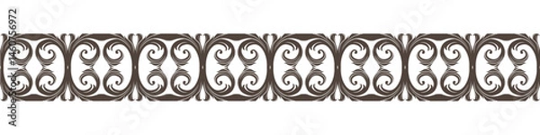 Fototapeta Elegant floral seamless pattern with intricate symmetrical designs. Perfect for wallpaper, fabric, textile, wrapping, background, or decorative use in digital and print projects.