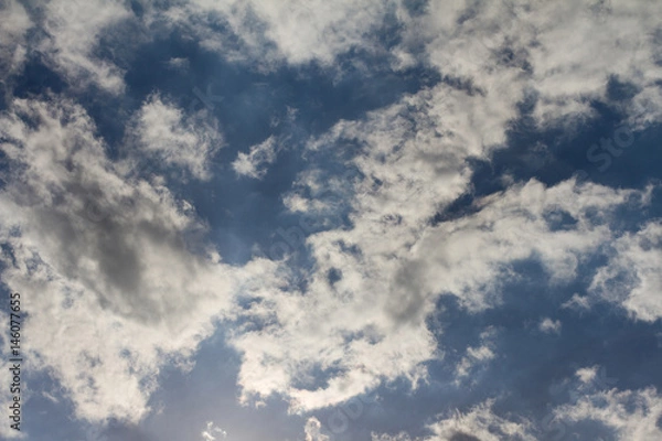 Obraz Blue Sky with the Cloud Background