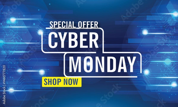 Fototapeta Cyber Monday in flat design