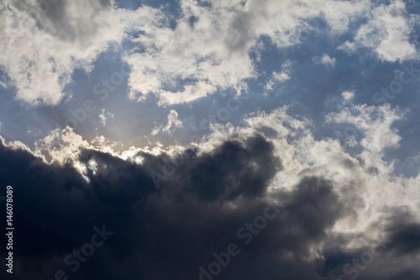 Obraz Blue Sky with the Cloud Background