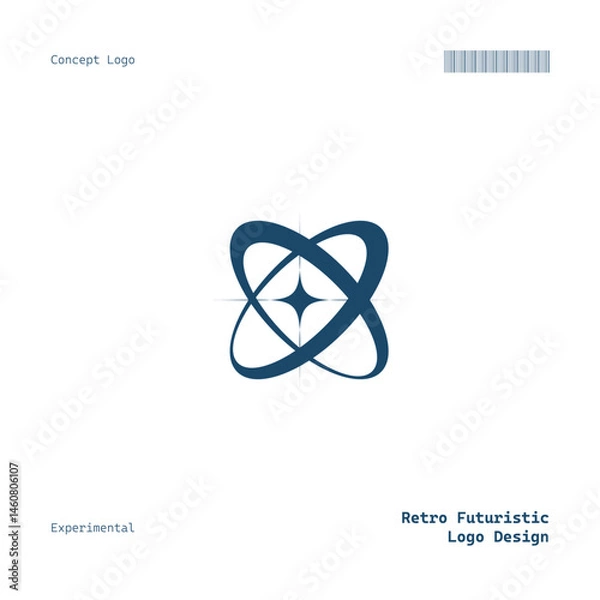 Obraz Modern Minimalist Logo Retro Futuristic Concept
