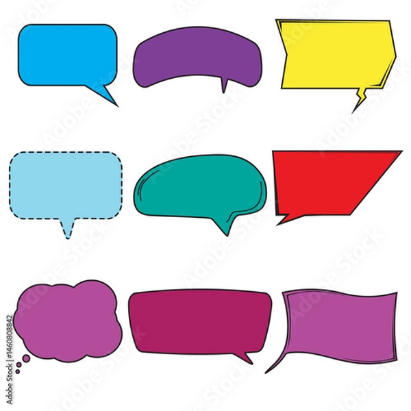 Fototapeta Colorful Bubble with Stroke Elements