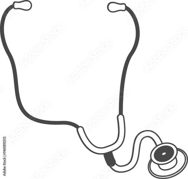 Obraz Acoustic stethoscope illustration.
