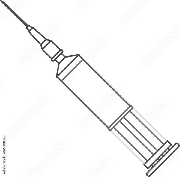 Obraz Syringe symbol illustration.