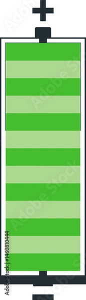 Obraz Green energy in battery illustration.