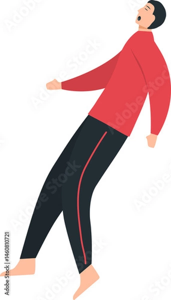 Obraz Man sleeps illustration.