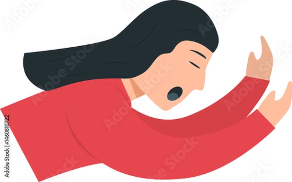 Obraz Man sleeps illustration.