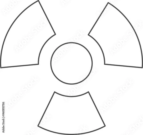 Obraz Science items icon. Radiation sign.