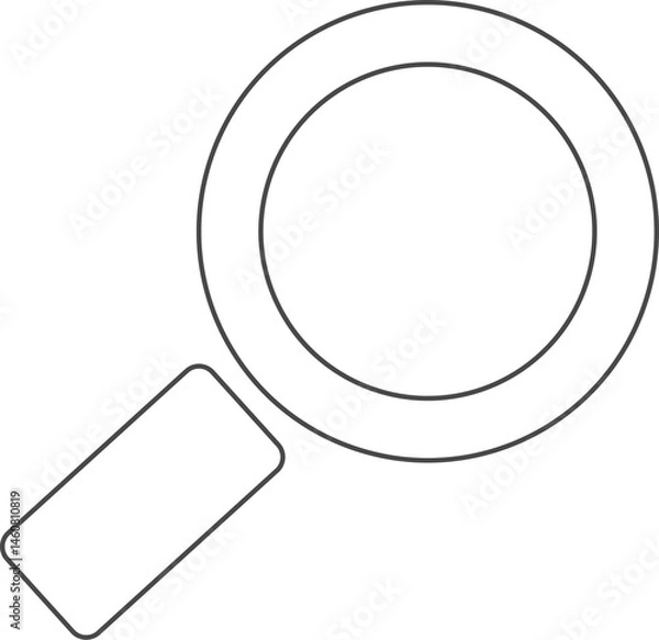 Obraz Science items icon. Magnifying glass.