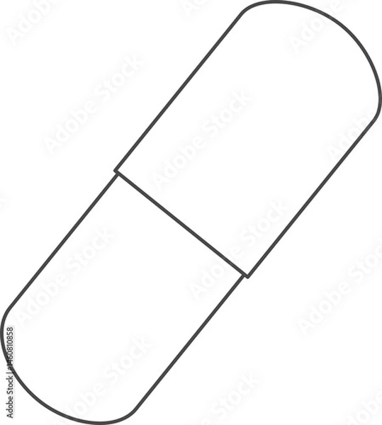 Obraz Science items icon. Capsule drug.