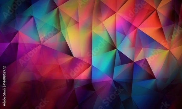 Fototapeta Colorful Geometric Background with Abstract Triangles and Shapes
