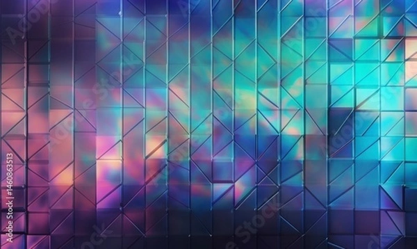 Fototapeta Colorful Geometric Abstract Background with Vibrant Light Effects