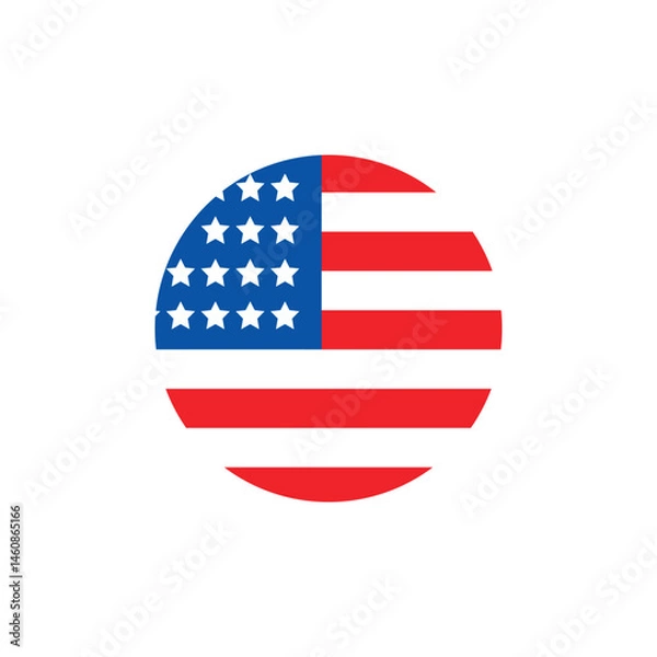 Obraz American flag icon