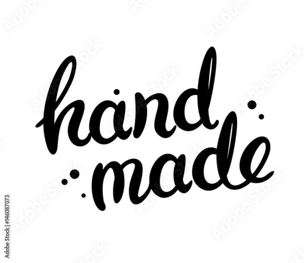 Obraz Handmade lettering emblem vector illustration