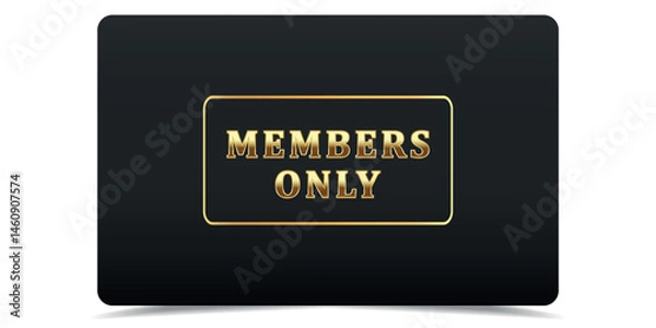 Obraz Vip card. Luxury texture template design, vip Invitation. VIP gold ticket in abstract style on black background. Premium card for casino, club, special offer, award. Vector illustration.