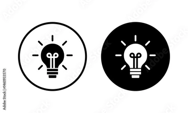 Fototapeta Lamp icon vector illustration. Light bulb sign and symbol. idea symbol.